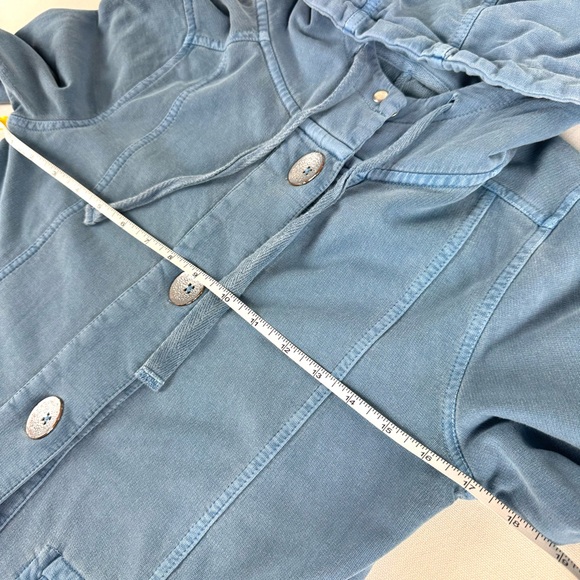 PrAna Blue French Terry Cotton Janell Hooded Jacket Women’s Size Extra Small - Picture 10 of 14
